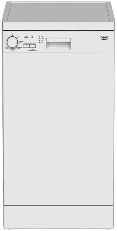 Beko - DFS05010W - Slimline Dishwasher - White